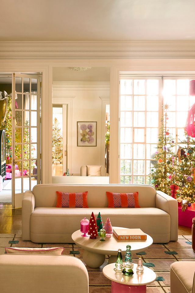 Maeve by Anthropologie Julia Checkered Stripe Velvet Pillow #3