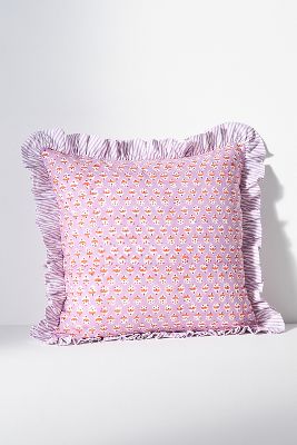 Furbish Studio Ruffle Pillow Cover In Animal Print