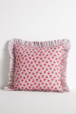 Furbish Studio Ruffle Pillow Cover In Animal Print