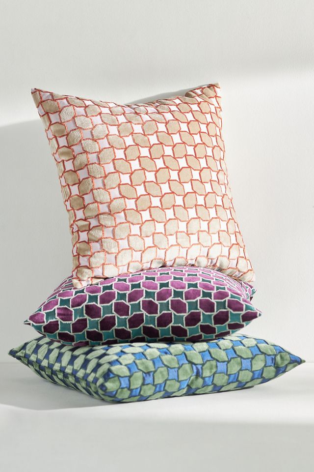 Gracen Geometric Velvet Pillow #1