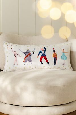 New York City Ballet Cotton Embroidered Pillow