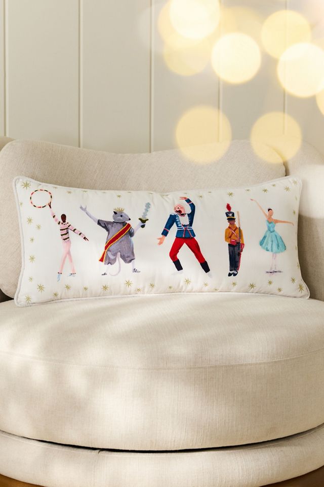 New York City Ballet Cotton Embroidered Pillow #3