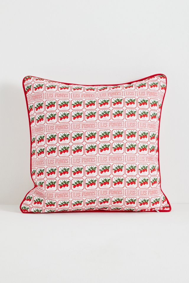Les Fruits Cotton Embroidered  Pillow #3