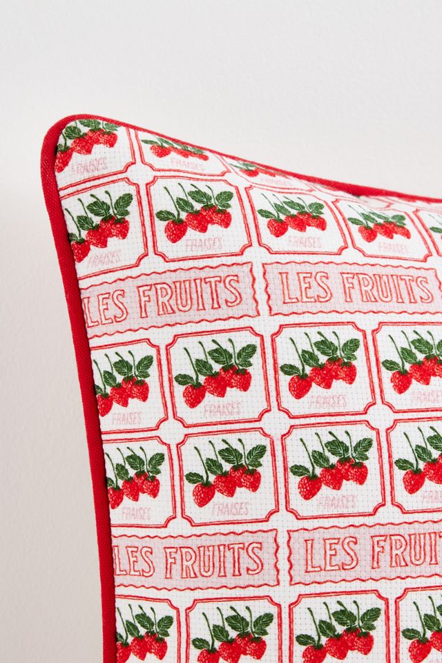 Les Fruits Cotton Embroidered  Pillow #4