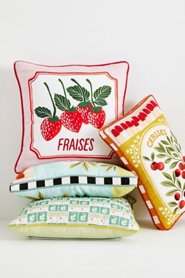 Les Fruits Cotton Embroidered Cushion