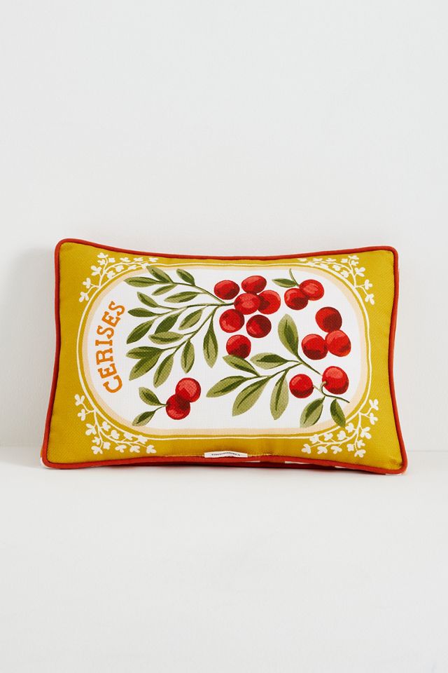 Coussin Brodé en Coton Les Fruits #2