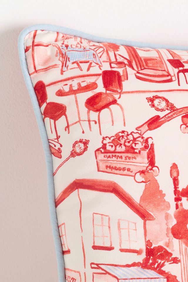 Damson Madder Cotton Printed Pillow | Anthropologie