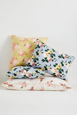 Coussin Floral Imprimé en Coton Maeve
