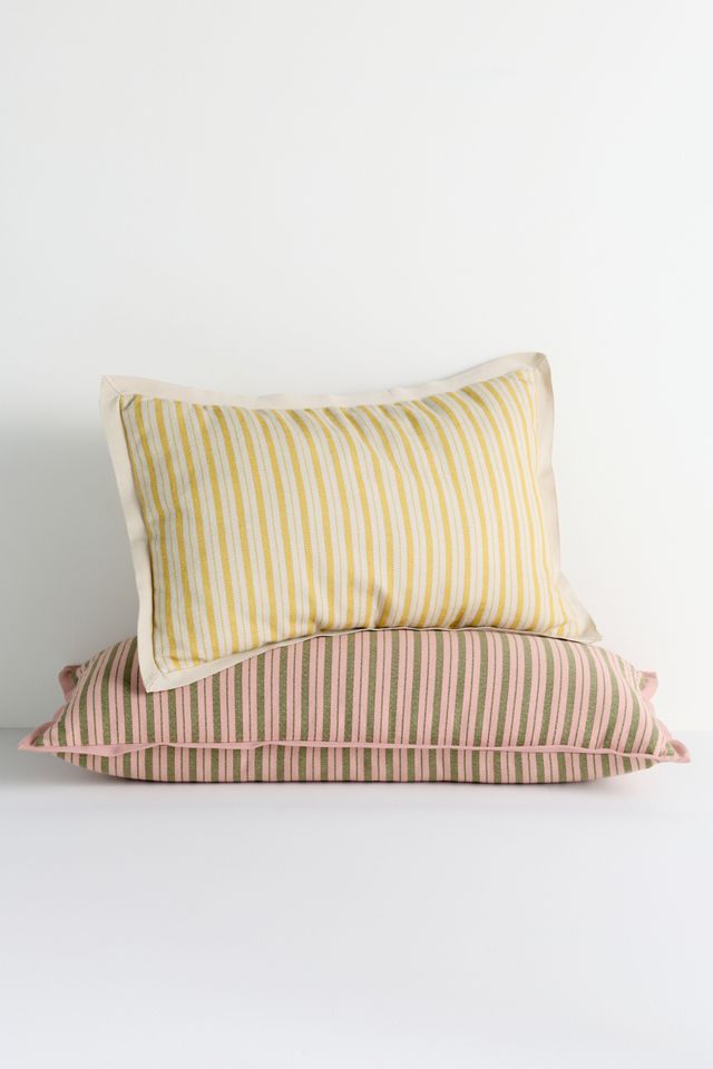 Emmett Cotton Printed Stripe Pillow #4