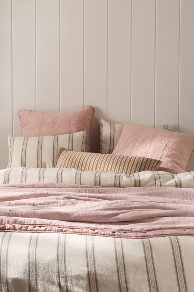 Emmett Cotton Printed Stripe Pillow #1
