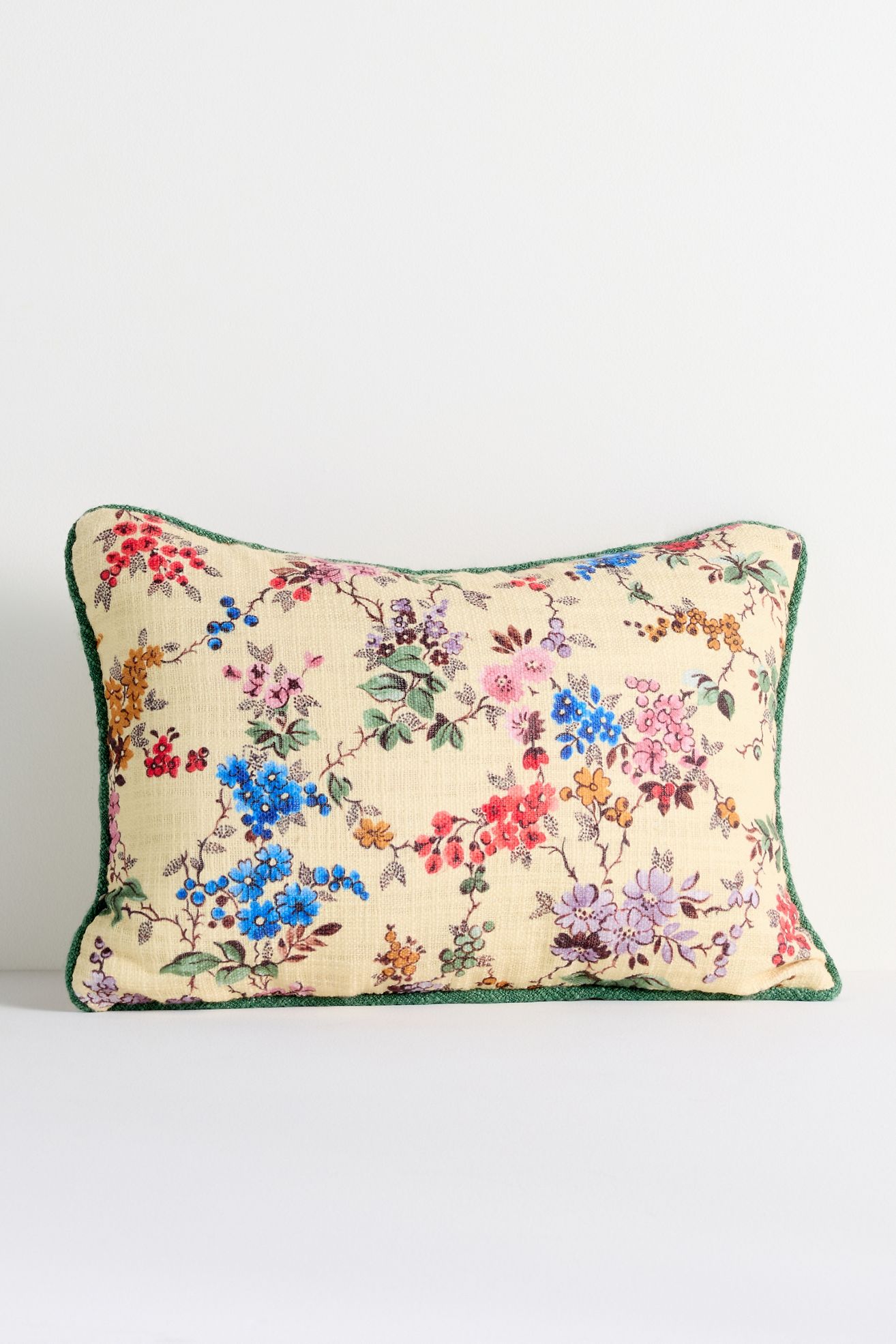Leiah Printed Indoor/Outdoor Floral Pillow - Yellow Floral, Assorted