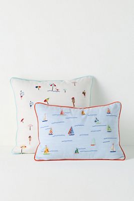 Alma Cotton Embroidered Beach Cushion