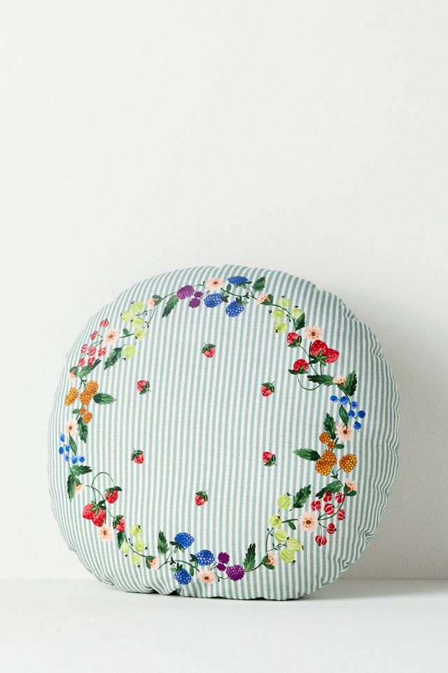 Elise Bedrucktes Blumenkissen aus Baumwolle #1