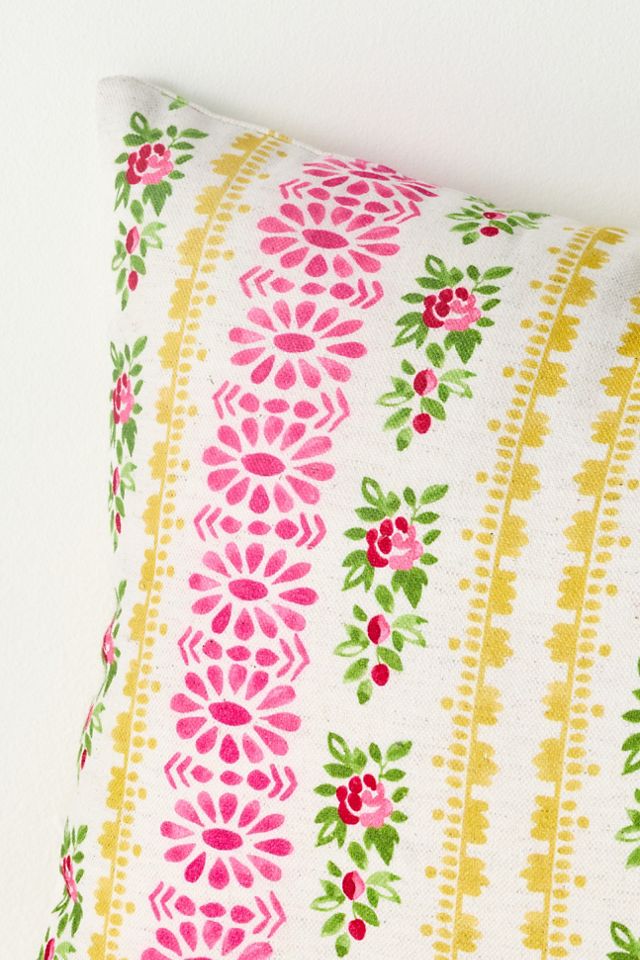 Elise Cotton Printed Floral Pillow #1