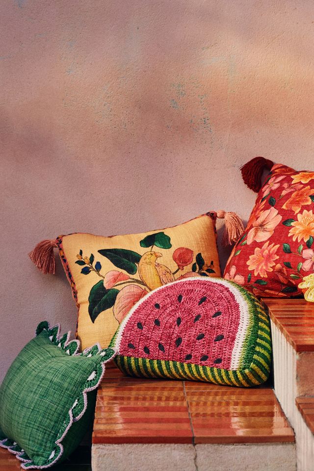Farm Rio x Anthropologie Tassel Outdoor Pillow | AnthroHome