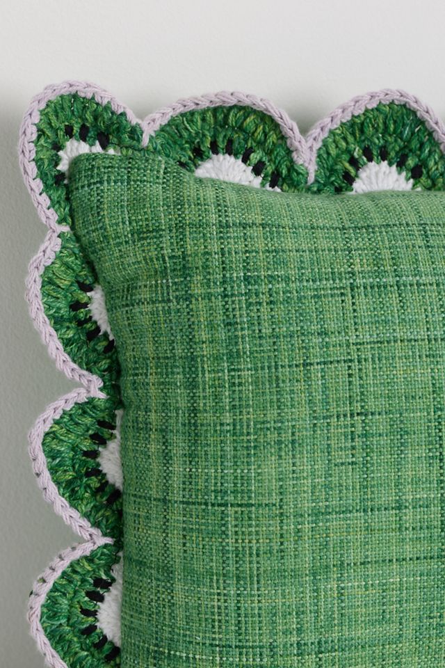 Dominica Indoor/Outdoor Woven Fruit Trim Pillow #2