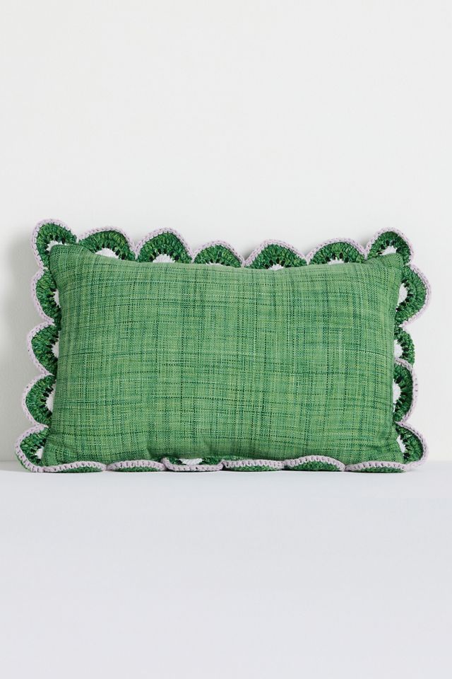 Dominica Indoor/Outdoor Woven Fruit Trim Pillow #1