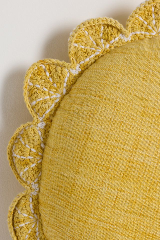 Dominica Indoor/Outdoor Woven Fruit Trim Pillow #1