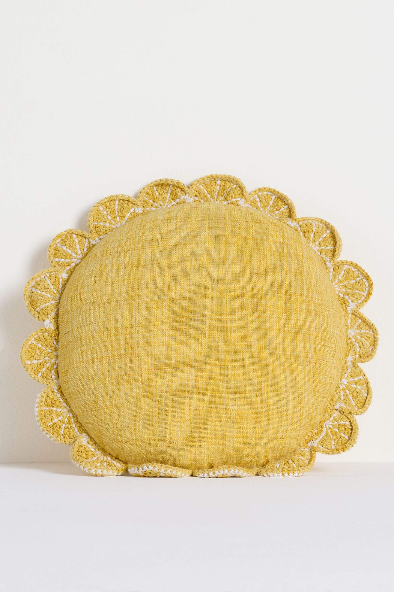 Dominica Indoor/Outdoor Woven Fruit Trim Pillow - Lemon, Assorted