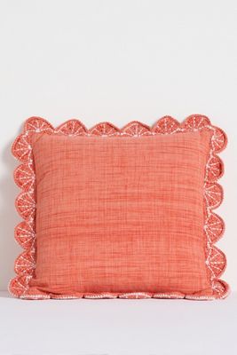 Dominica Indoor/Outdoor Woven Fruit Trim Pillow