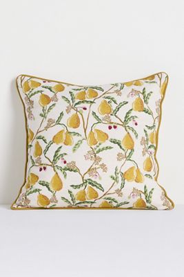 Pera Cotton Printed Fruits Pillow