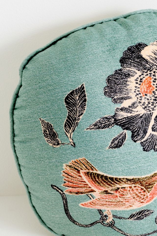 Claudette Cotton Velvet Printed Floral Pillow #3