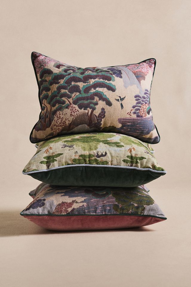 Merve Kahraman Cotton Linen Printed Pillow #10