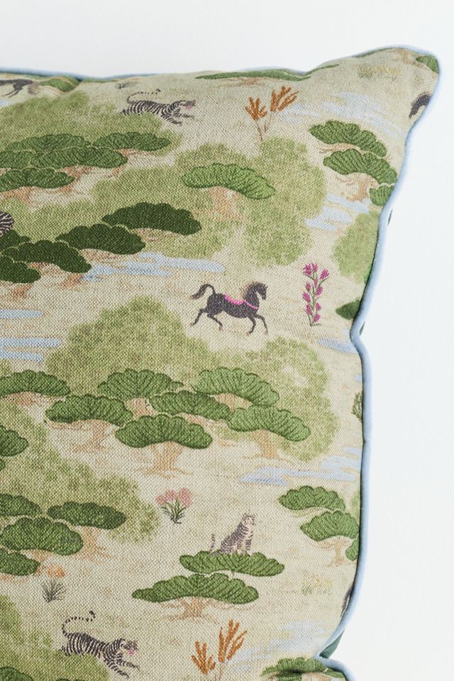 Merve Cotton Linen Jungle Pillow #6