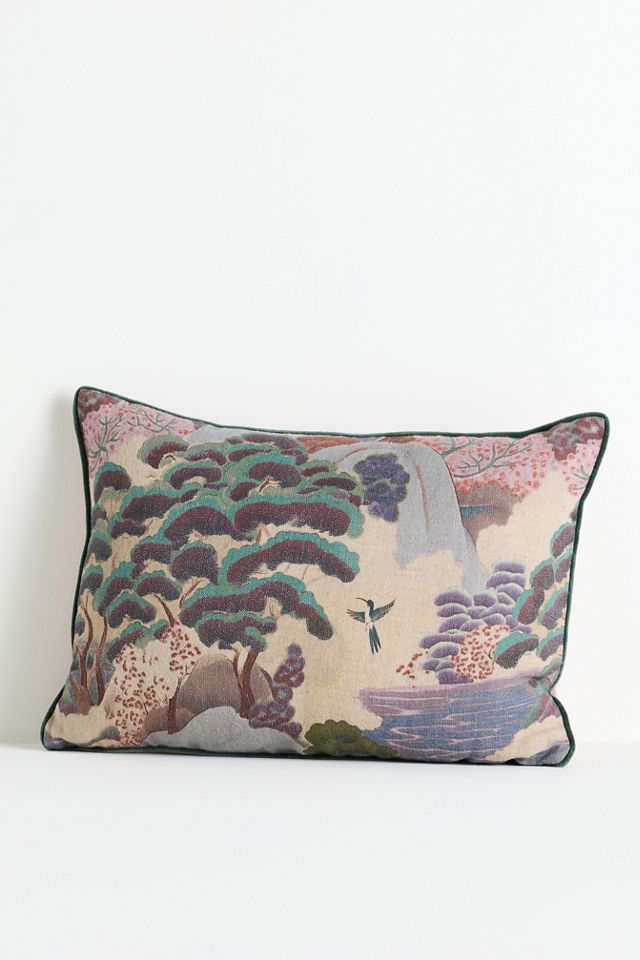 Merve Kahraman Cotton Linen Printed Pillow #1