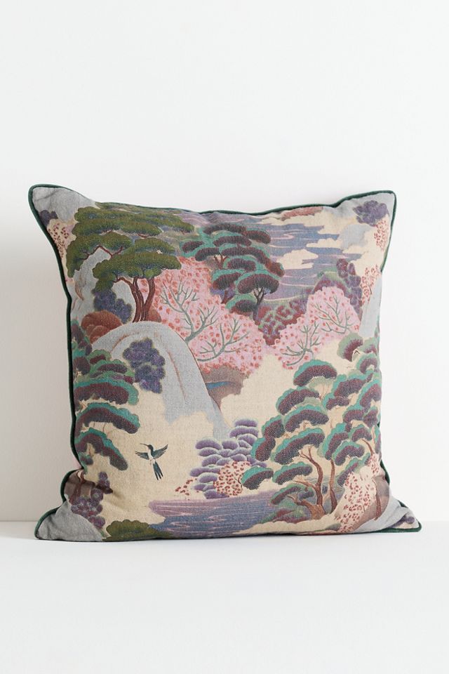 Merve Kahraman Cotton Linen Printed Pillow #3