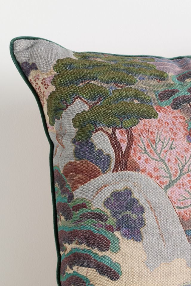 Merve Kahraman Cotton Linen Printed Pillow #5