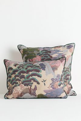 Merve Kahraman Cotton Linen Printed Pillow