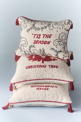 Molly Hatch Holiday Embroidered Pillow