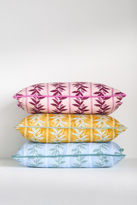 Anthropologie Mabel Linen Floral Pillow