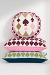 Ace Cotton Embroidered Needlepoint Pillow