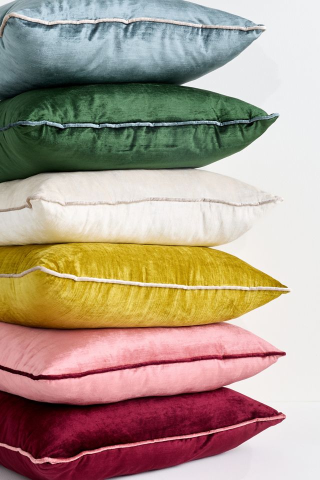 Piped Velvet Cushion #3