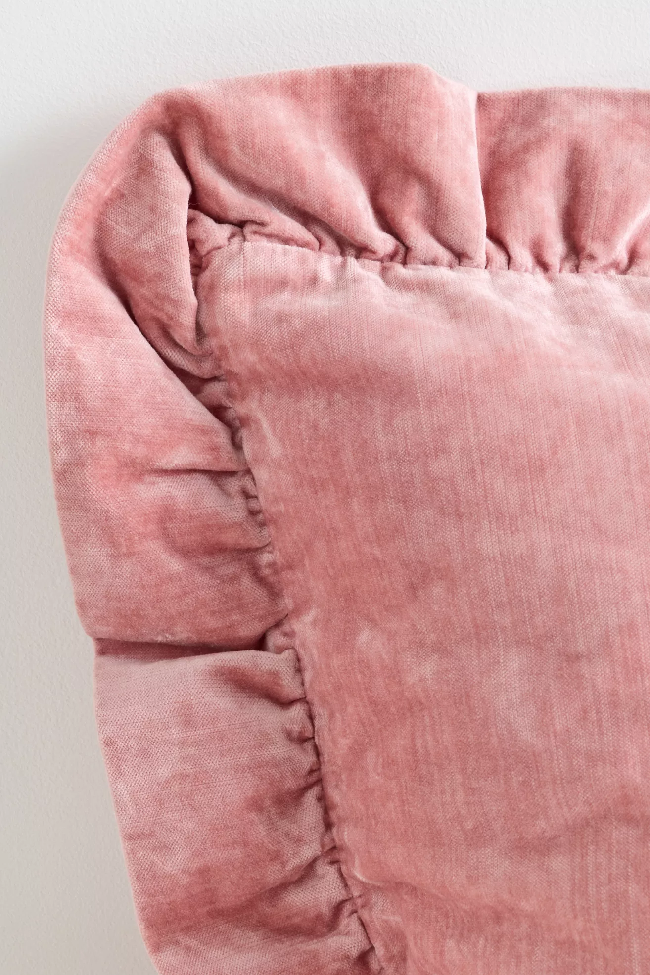 Ruffled Velvet Throw Pillow - thumbnail 3