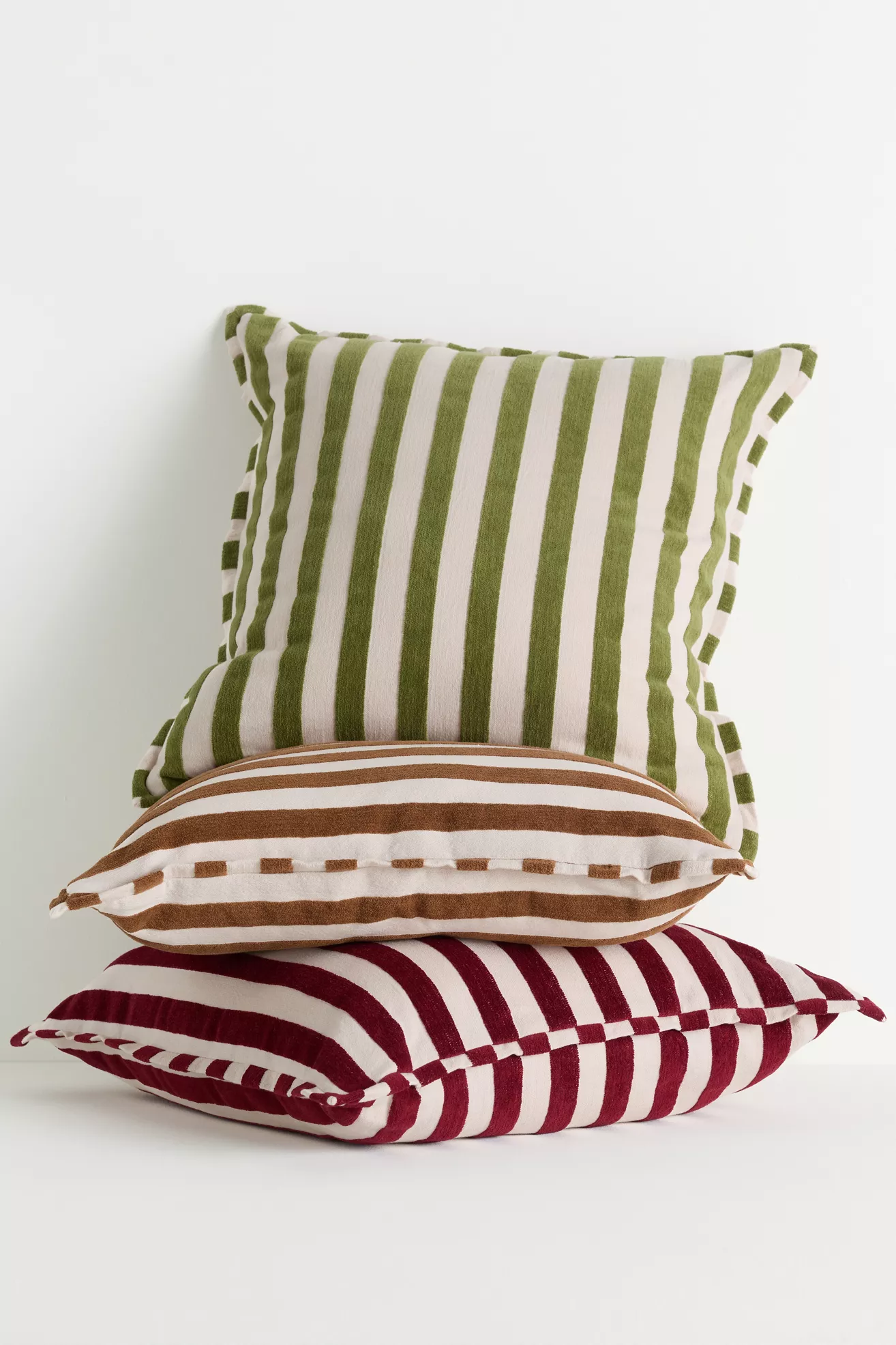 Sarah Striped Cotton-Chenille Pillow - thumbnail 9