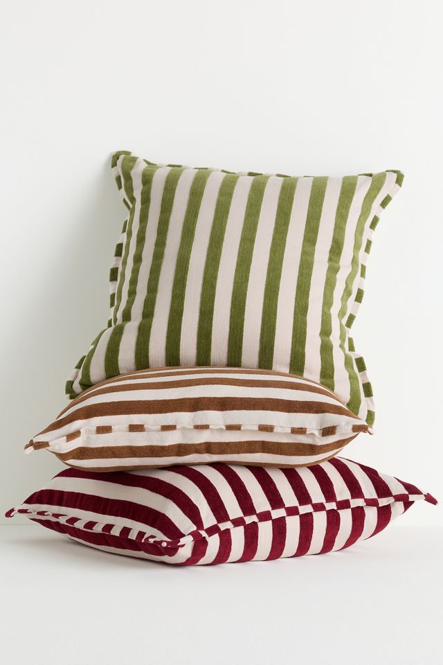 Sarah Striped Cotton Cushion #1