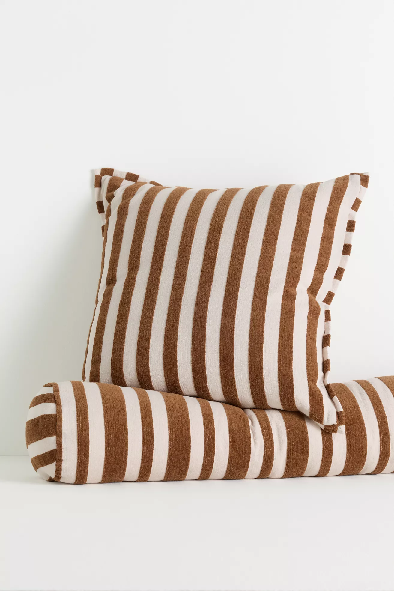 Sarah Striped Cotton-Chenille Pillow
