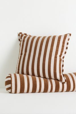 Coussin en coton rayé Sarah