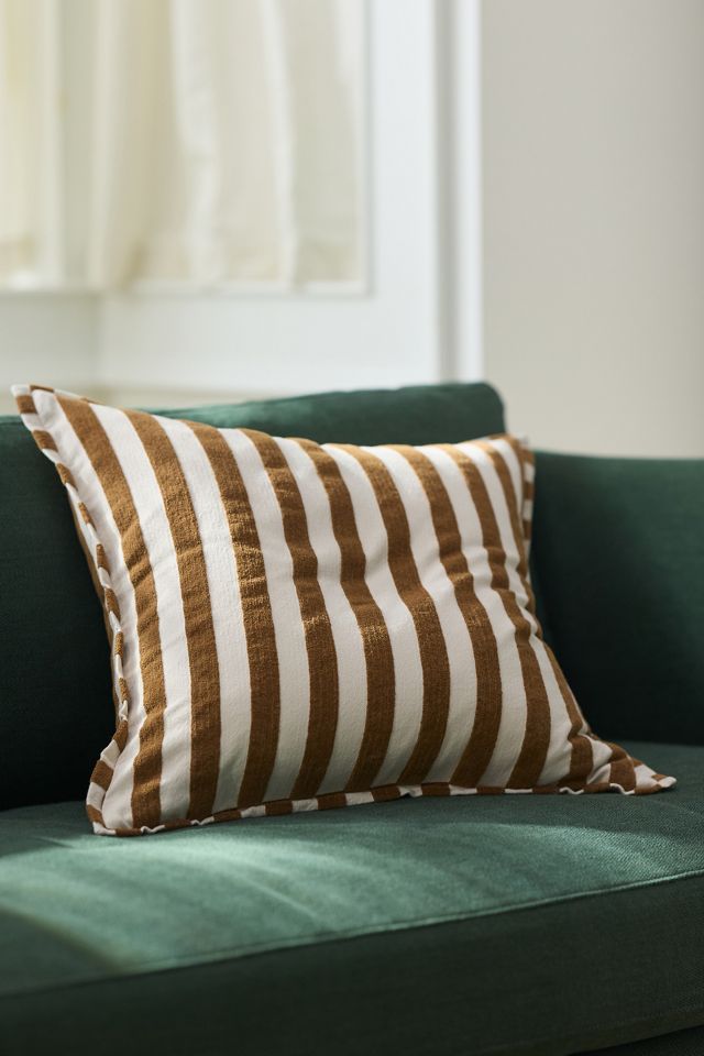 Sarah Striped Cotton-Chenille Pillow #9