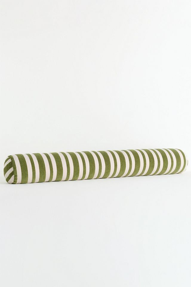 Sarah Striped Cotton-Chenille Pillow #3