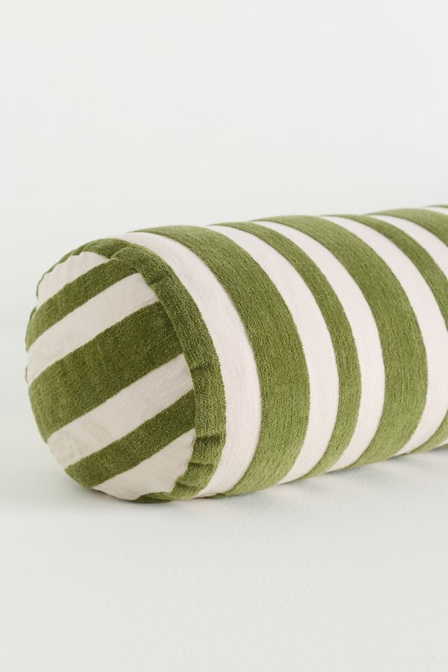 Sarah Striped Cotton-Chenille Pillow #4