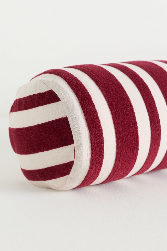 Sarah Striped Cotton-Chenille Pillow #5