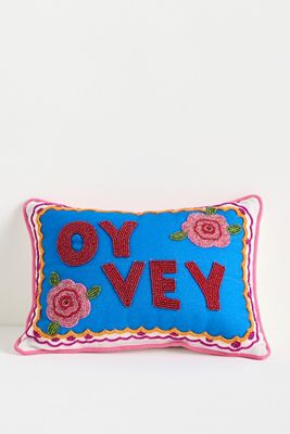 Susan Alexandra Embroidered Cotton Cushion