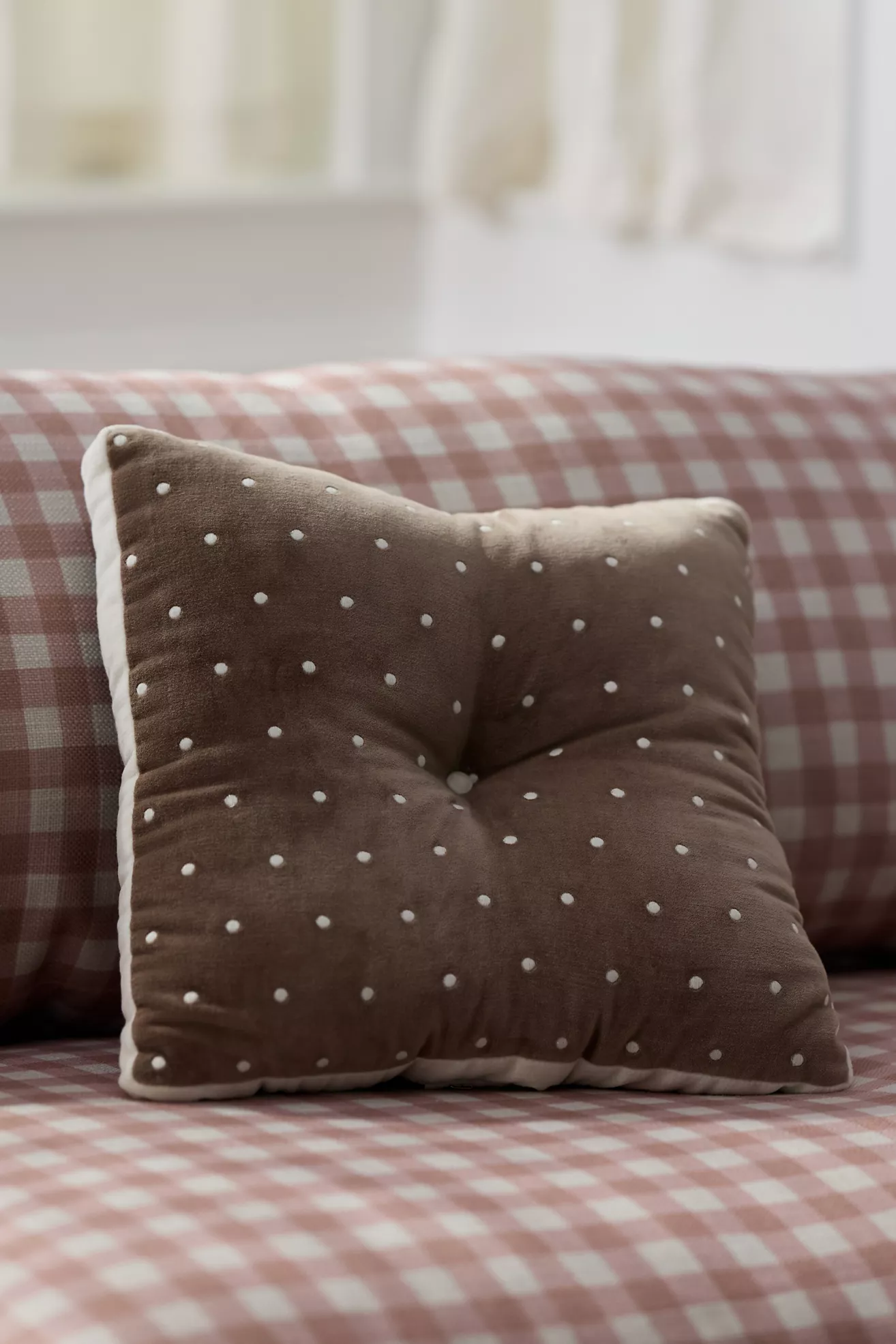 Trova Velvet Polka Dot Pillow