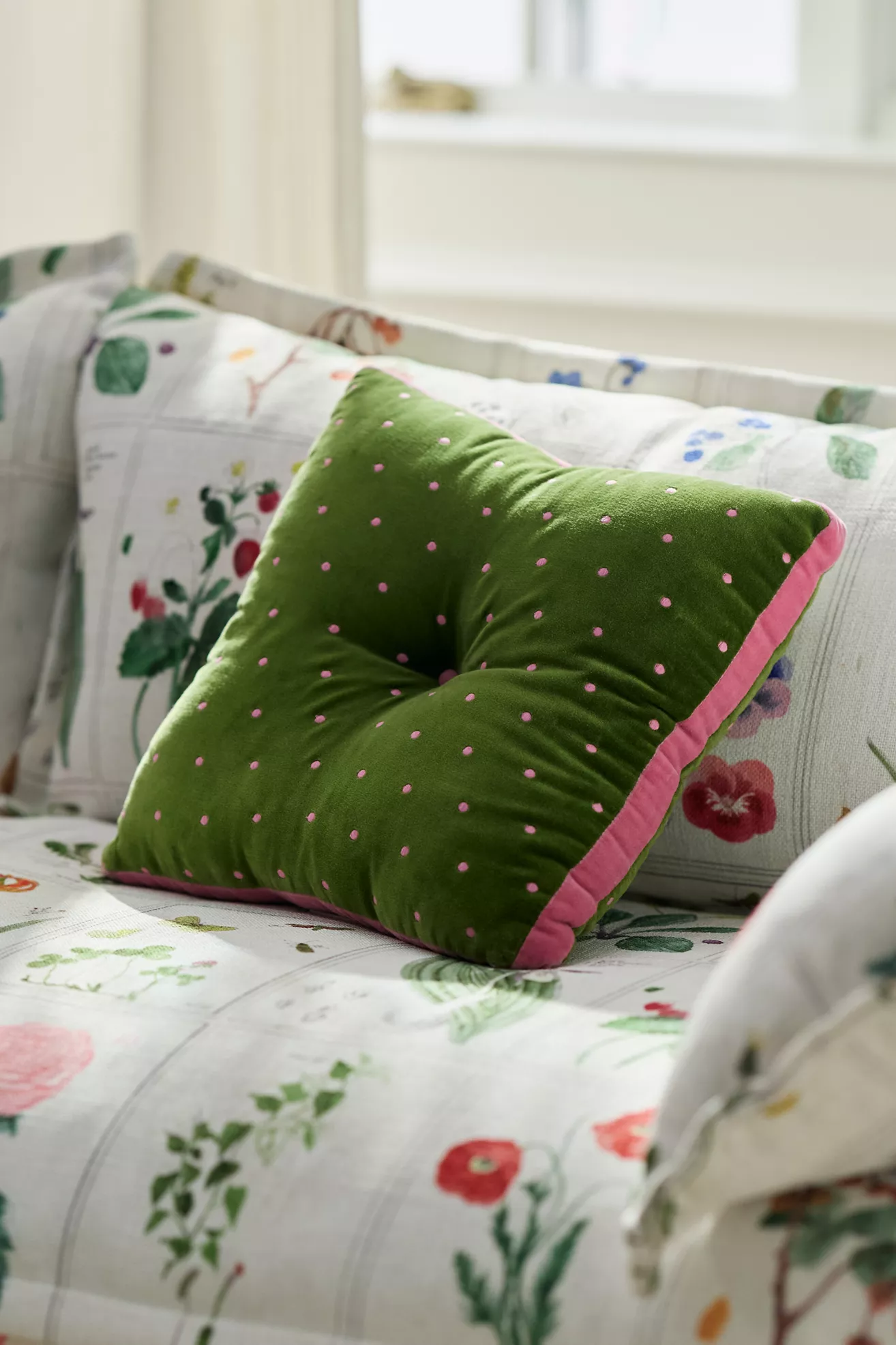 Trova Velvet Polka Dot Pillow - thumbnail 5