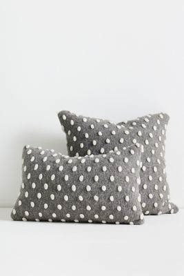 Woven Wool Dotted Throw Pillow