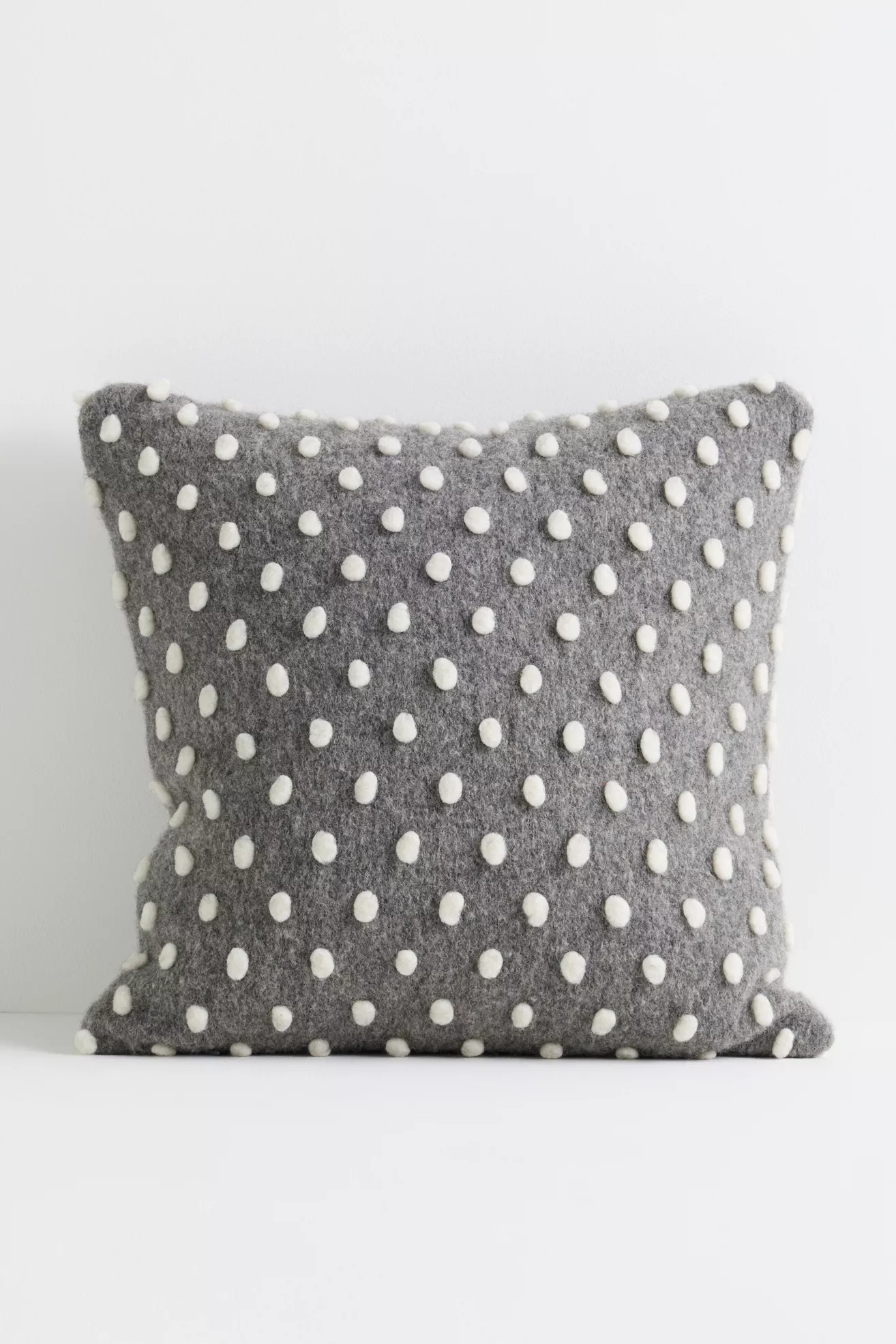 Woven Wool Dotted Throw Pillow - thumbnail 3